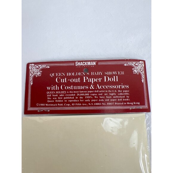 Queen Holdens Baby Shower Cut-Out Paper Doll With Costumes & Accessories - Picture 3 of 4